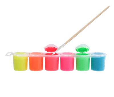 6 Botes de Témperas Neon 25ml