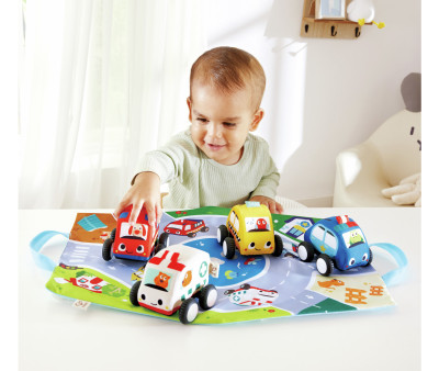 Set de Coches de Peluche con Tapiz