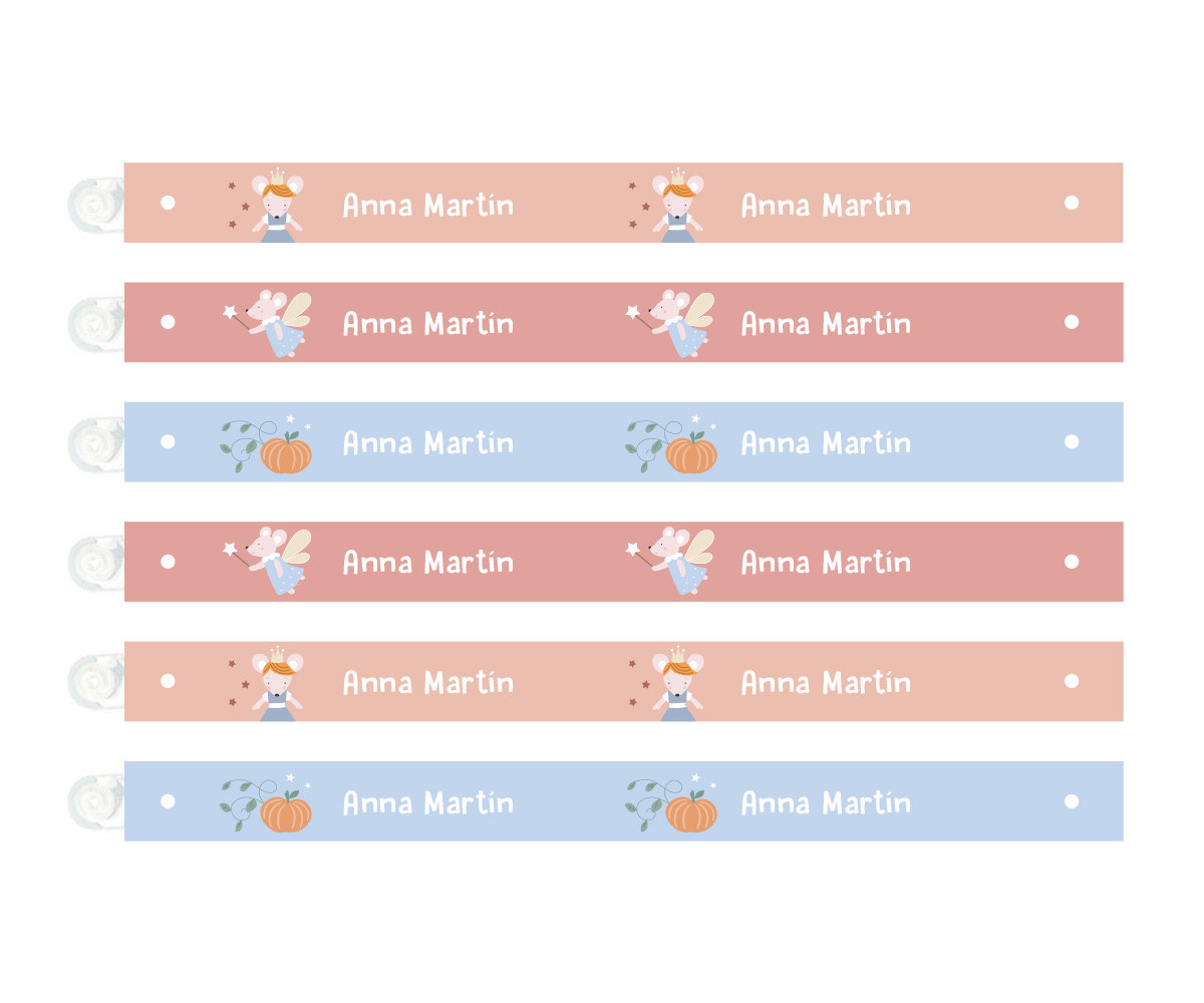 6 Appendi Biancheria Mouse Fairies Personalizzati