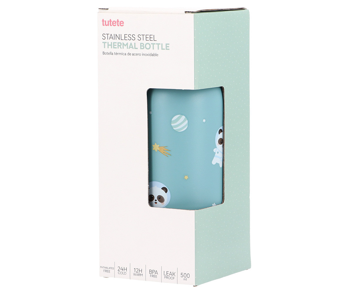 Borraccia Termica Acciaio Tutete Pandas in Space 500ml