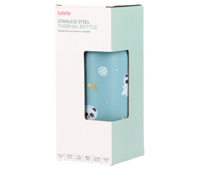 Borraccia Termica Acciaio Tutete Pandas in Space 500ml