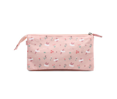 Trousse à 3 Compartiments Blossom Birds Personnalisable