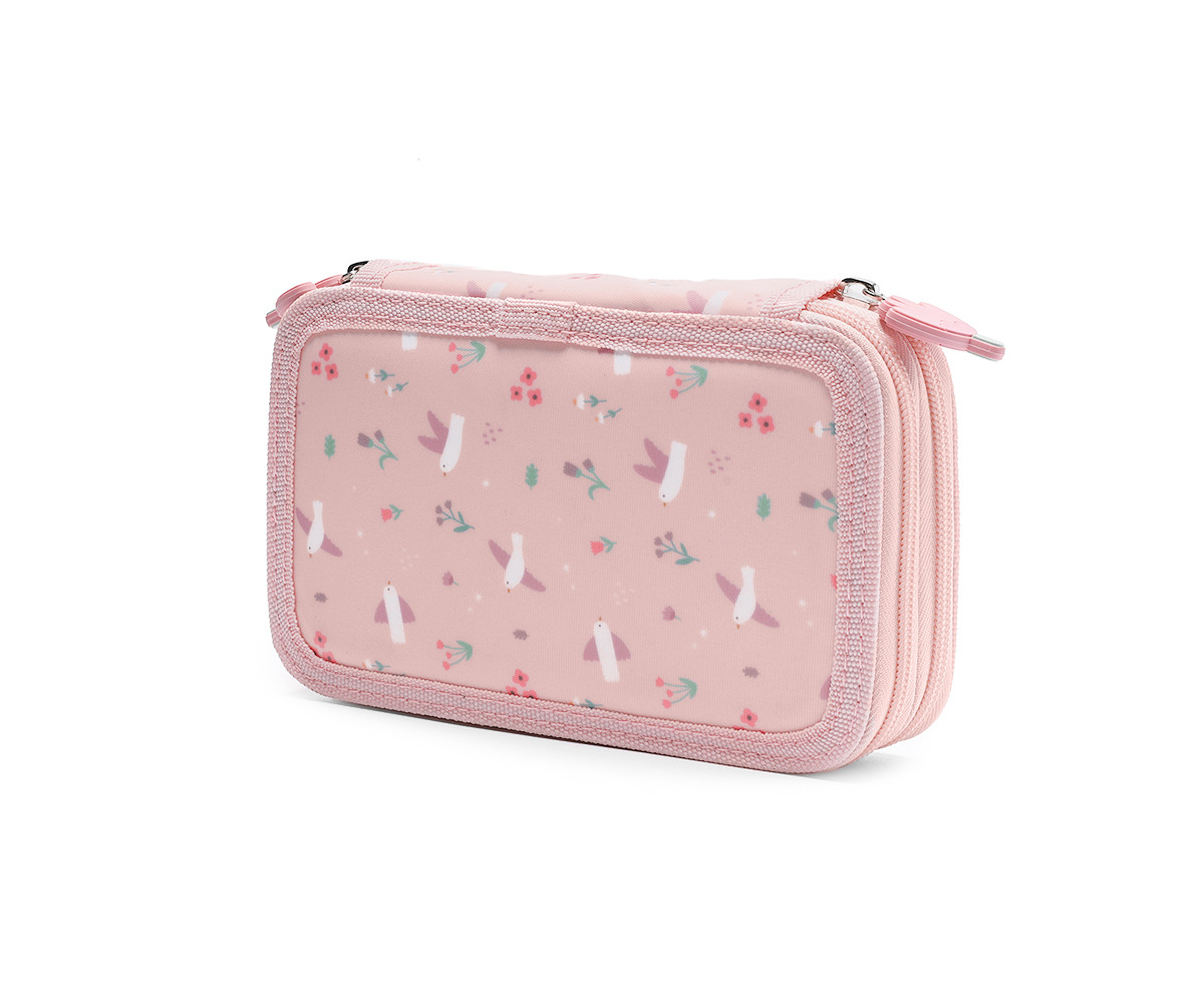 Trousse Plumier Double Blossom Birds