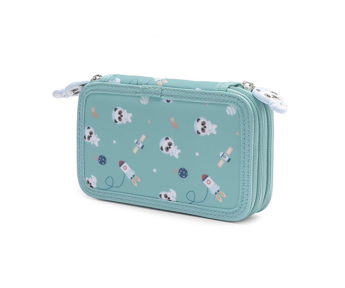Trousse Plumier Double Pandas in Space