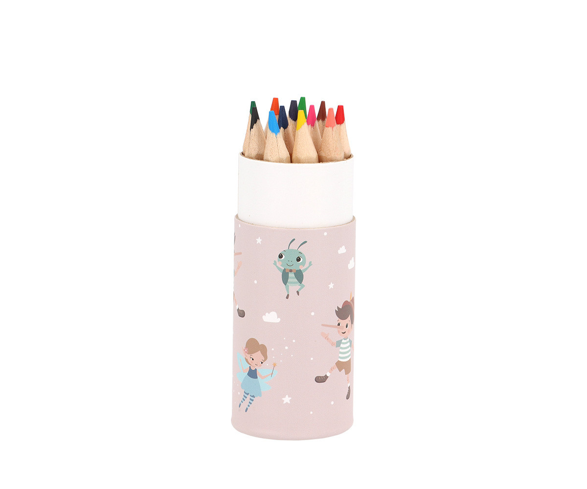 Tube de 12 Crayons de Couleur The Wooden Boy