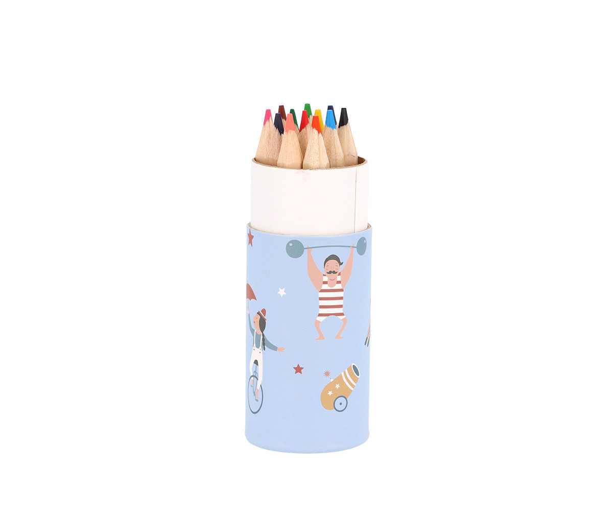 Tube de 12 Crayons de Couleur Circus Show