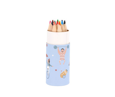 Tube de 12 Crayons de Couleur Circus Show