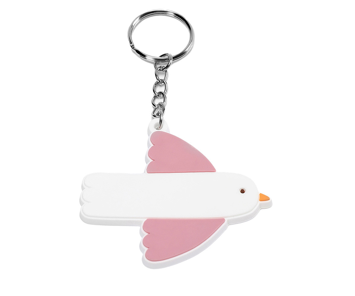 Chaveiro de silicone personalizável Blossom Birds
