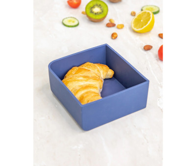Vassoio in Silicone per Lunch Box Feast Square Navy
