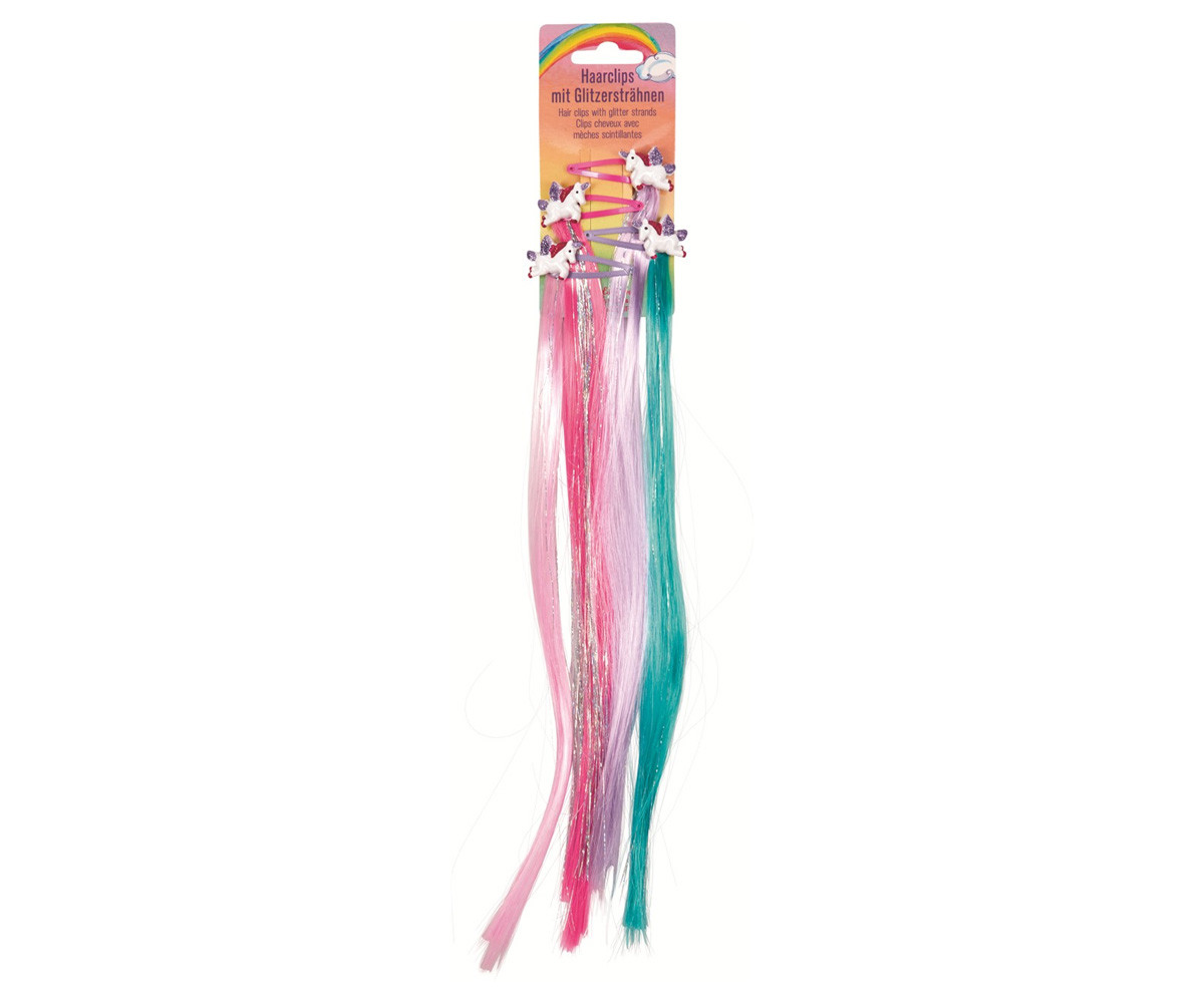 Clip Capelli Unicorn Paradise con Ciocche Brillanti