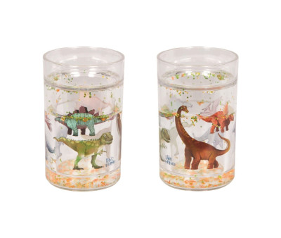 Bicchiere Glitterato Dino Friends