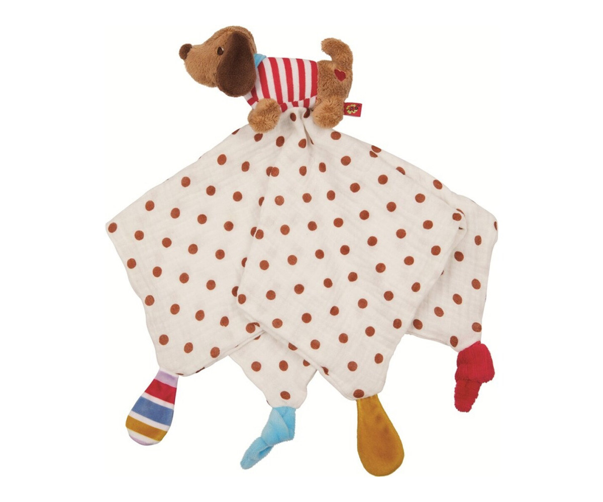 Doudou Muselina Perro Salchicha Baby Charms Personalizable