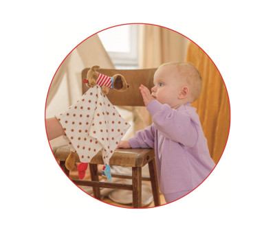 Doudou Muselina Perro Salchicha Baby Charms Personalizable