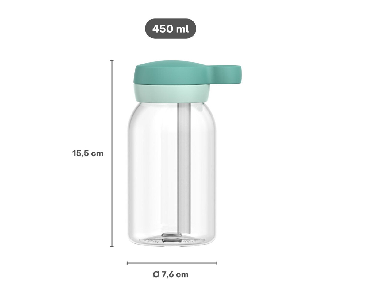 Botella de Plástico con Pajita Campus 450ml Peppa Pig