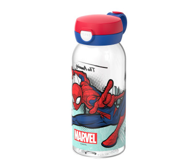 Botella Plástico con Tapón Abatible Campus 600ml Spiderman