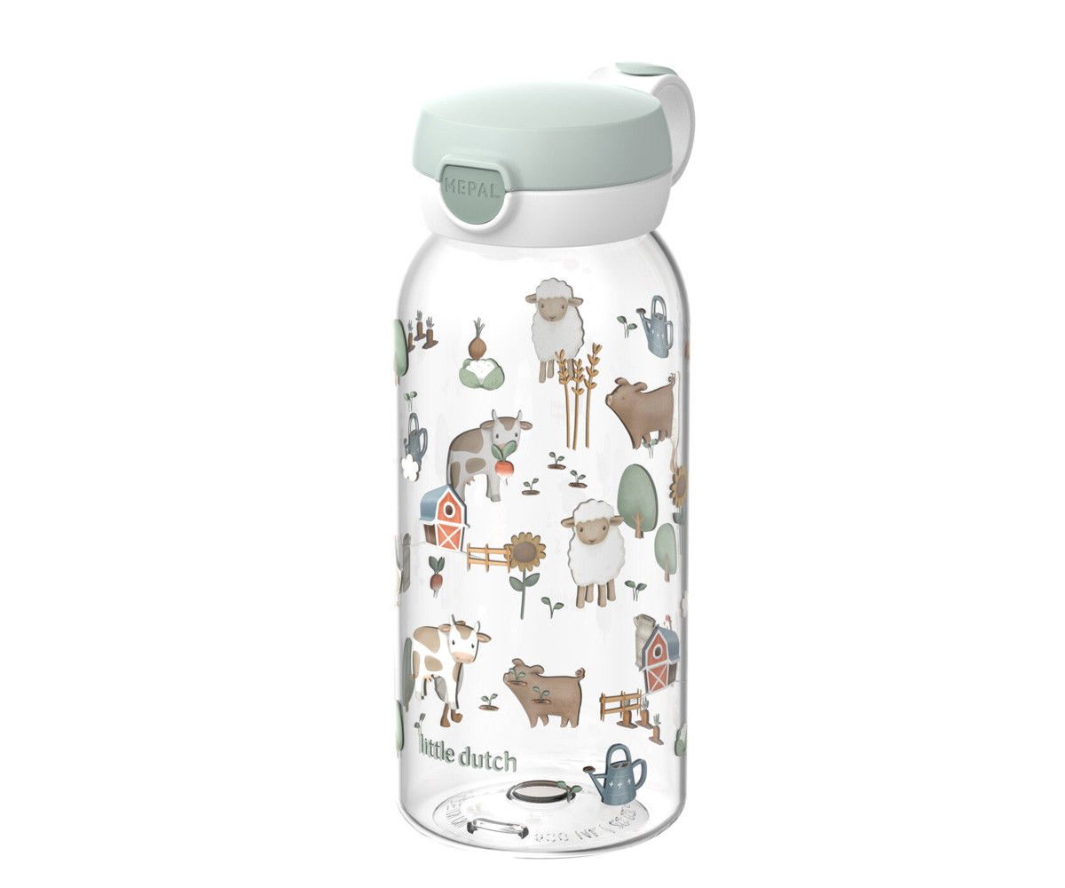 Botella Plástico con Tapón Abatible Campus 600ml Little Farm