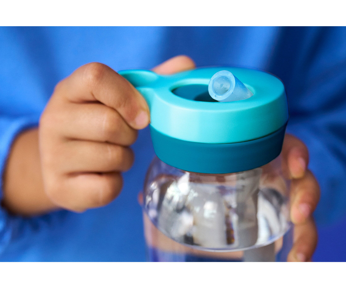 Botella de Plástico con Pajita Campus 450ml Cool Mint