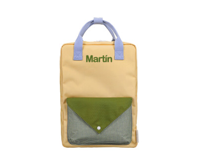 Mochila Grande Personalizable Sticky Lemon Envelope Twiggy Beige