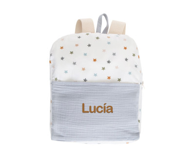 Mochila Little Stars Blue Personalizable