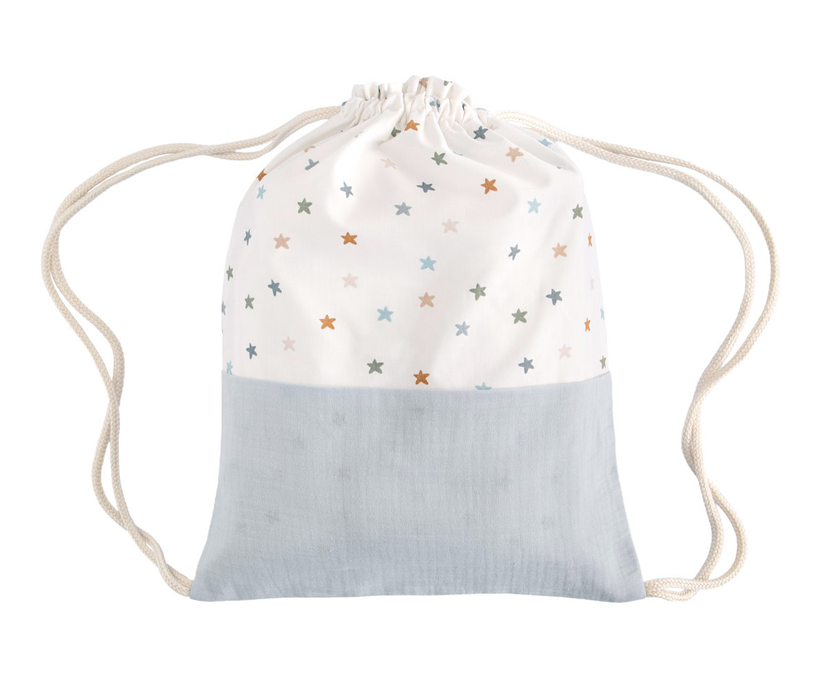 Mochila Saco Little Stars Blue Personalizable