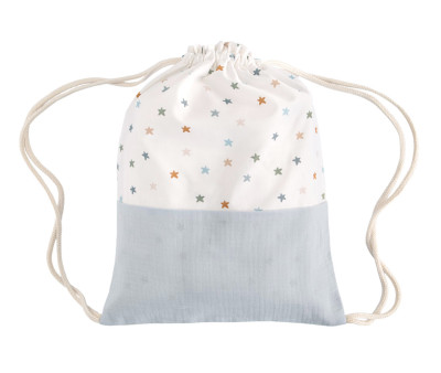 Mochila Saco Little Stars Blue Personalizable