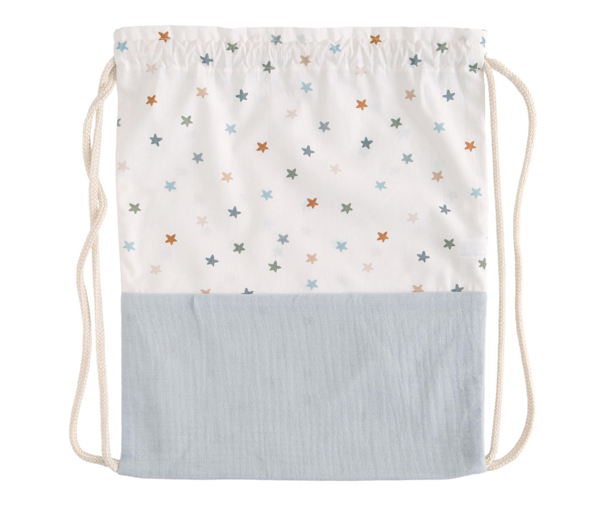 Mochila Saco Little Stars Blue Personalizable