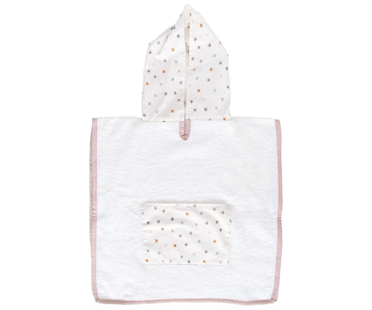 Poncho Little Stars Pink Personalizable
