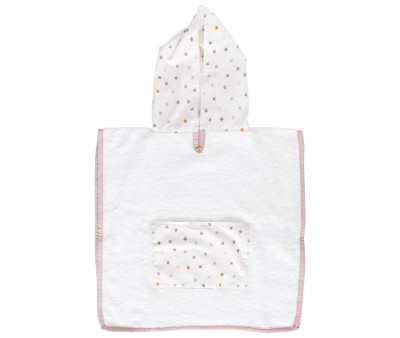 Poncho Little Stars Pink Personalizable