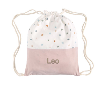 Mochila Saco Little Stars Pink Personalizable