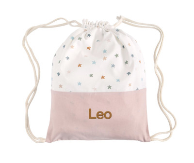 Mochila Saco Little Stars Pink Personalizable