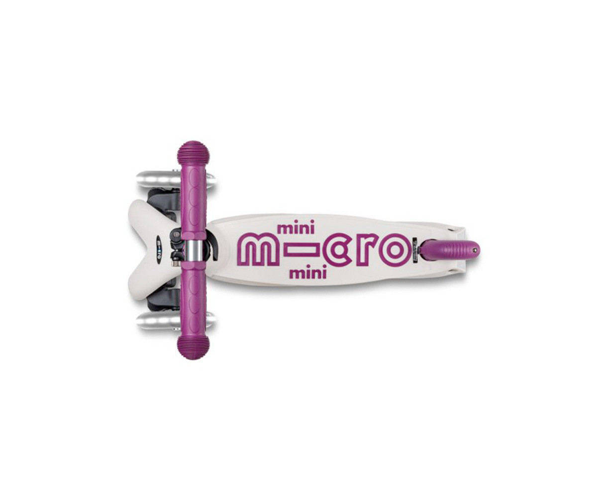 Patinete Plegable Mini Micro Deluxe Eco Lila Luces LED