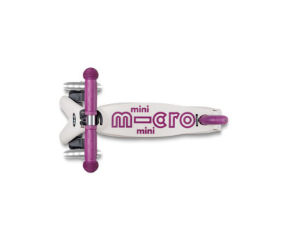 Patinete Plegable Mini Micro Deluxe Eco Lila Luces LED