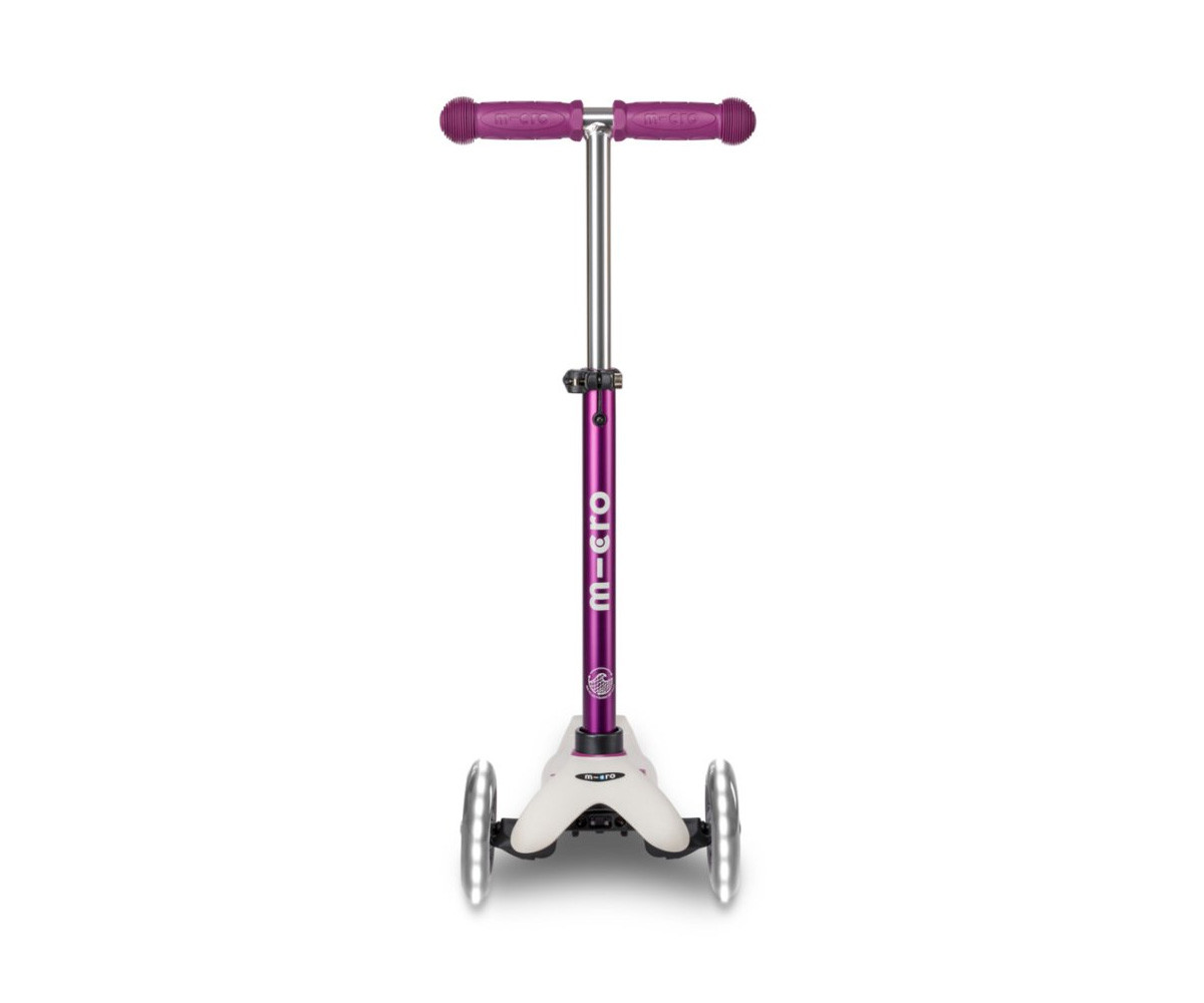 Patinete Plegable Mini Micro Deluxe Eco Lila Luces LED