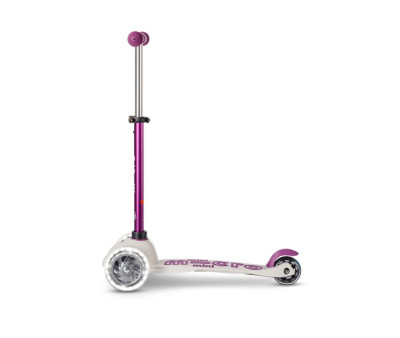 Patinete Plegable Mini Micro Deluxe Eco Lila Luces LED