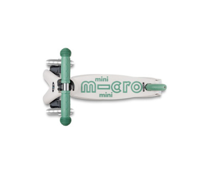 Patinete Plegable Mini Micro Deluxe Eco Verde Pistacho Luces LED