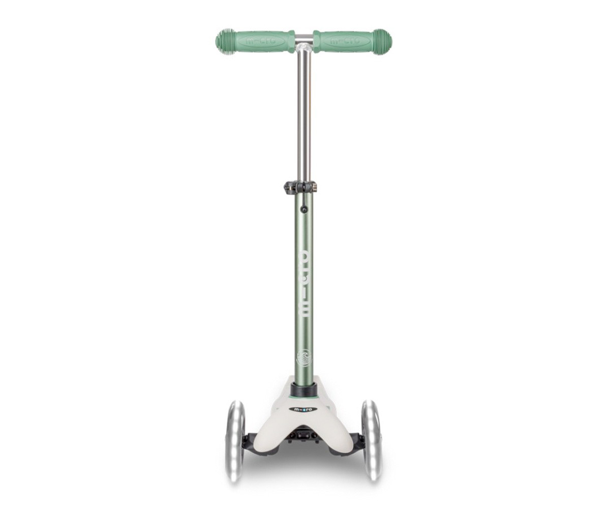 Patinete Plegable Mini Micro Deluxe Eco Verde Pistacho Luces LED