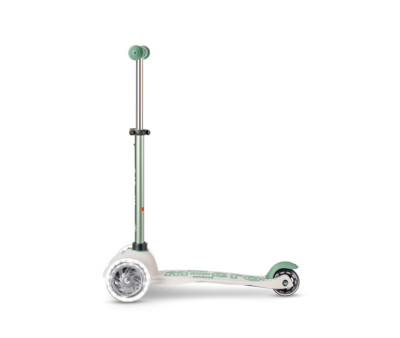 Patinete Plegable Mini Micro Deluxe Eco Verde Pistacho Luces LED