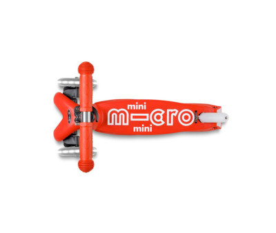 Patinete Plegable Mini Micro Deluxe Rojo Luces LED