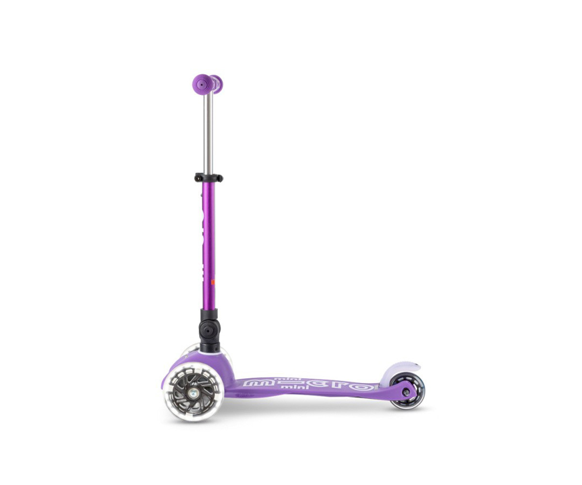 Patinete Plegable Mini Micro Deluxe Lila Luces LED