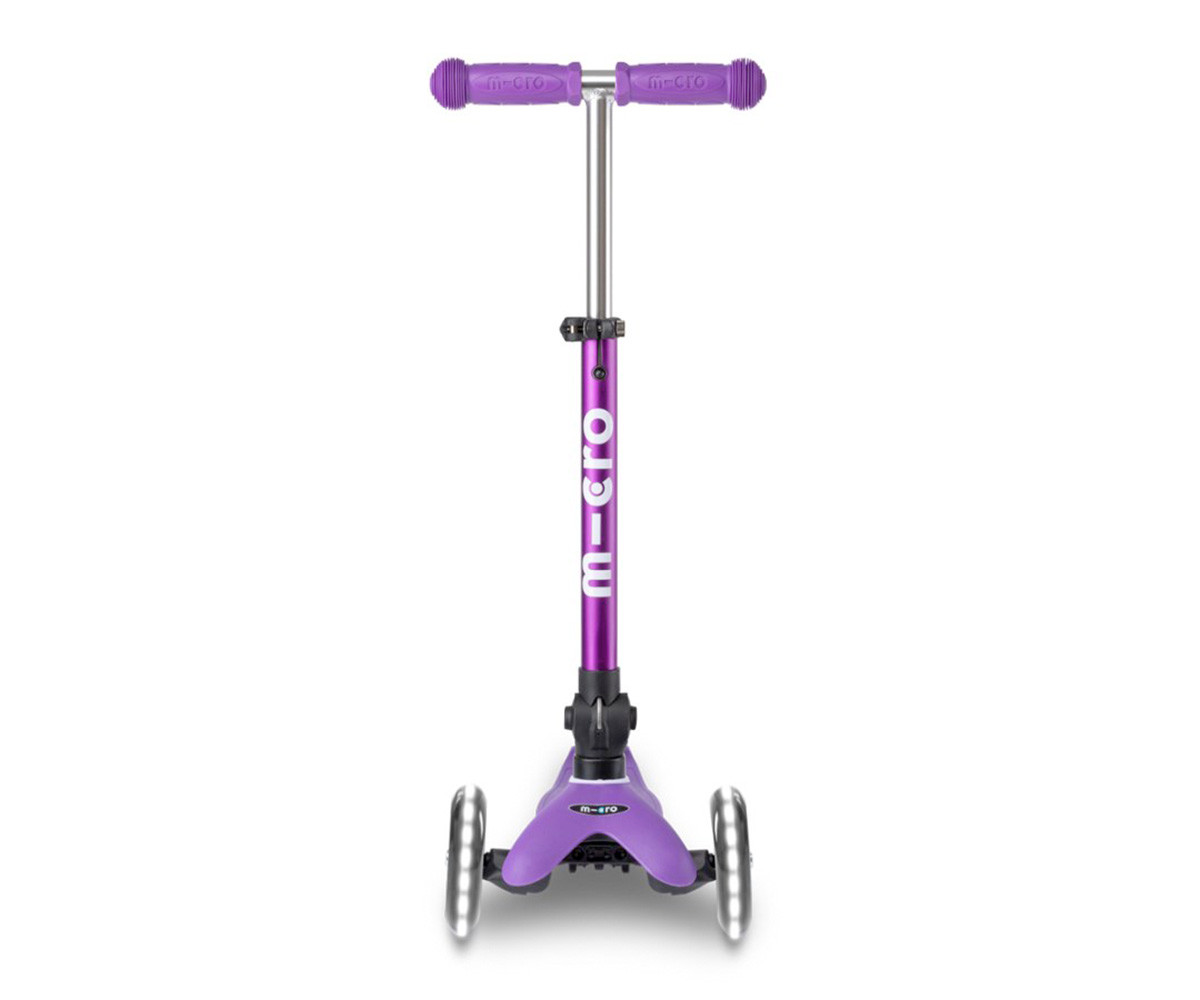 Patinete Plegable Mini Micro Deluxe Lila Luces LED