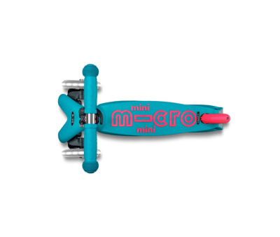 Patinete Plegable Mini Micro Deluxe Neon Aqua/Fucsia Luces LED