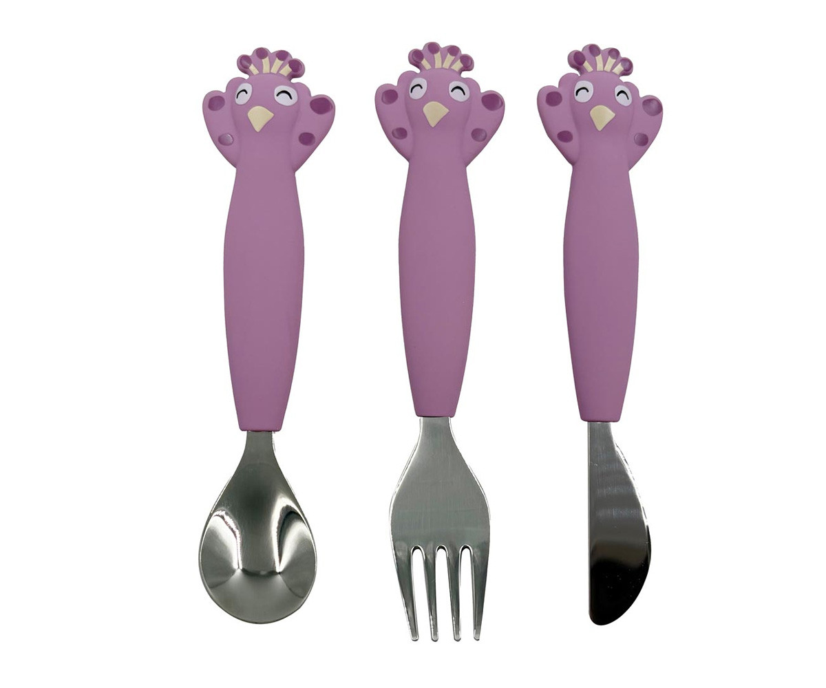 Set 3 Cubiertos Silicona Mrs. Peacock