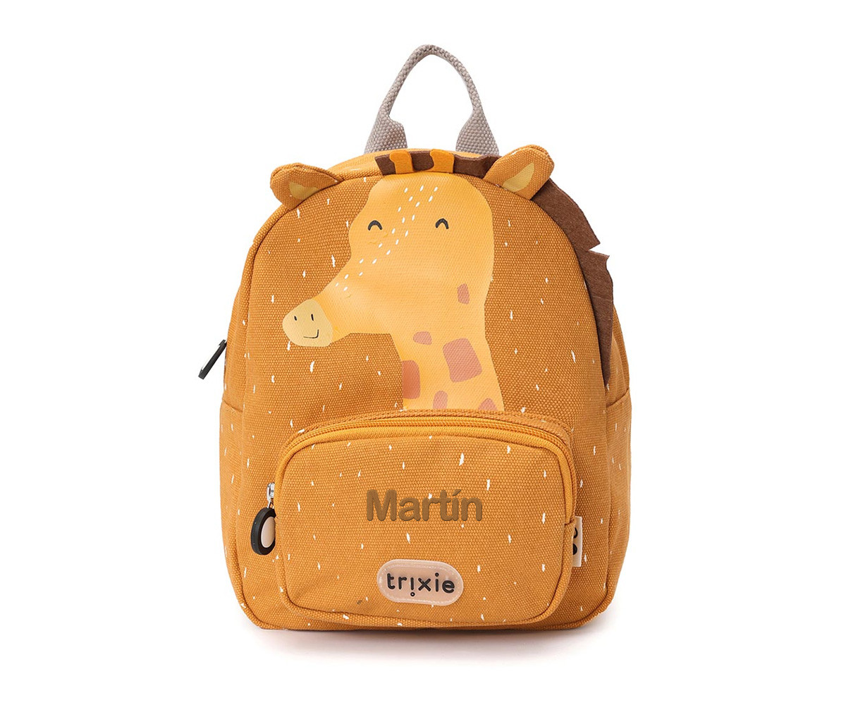 Mochila Trixie PEQUEÑA Mr. Giraffe Personalizable