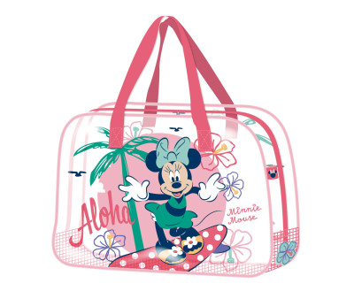 Bolsa Grande de Playa Antiarena Transparente Minnie