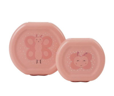 2  Cajas para Snacks con Clip Mrs. Butterfly