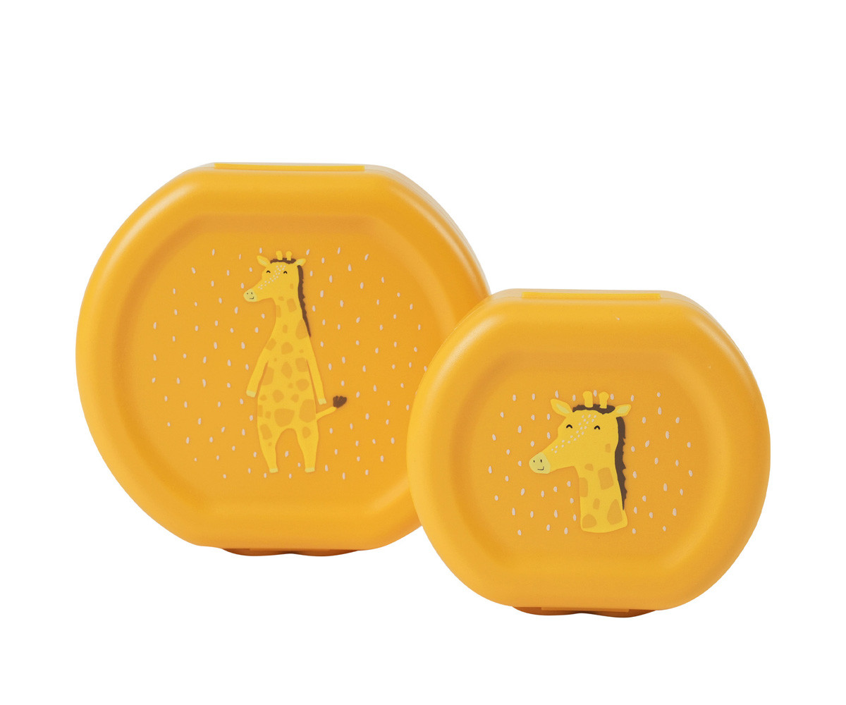 2 Cajas para Snacks con Clip Mr. Giraffe