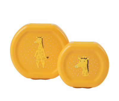 2 Cajas para Snacks con Clip Mr. Giraffe