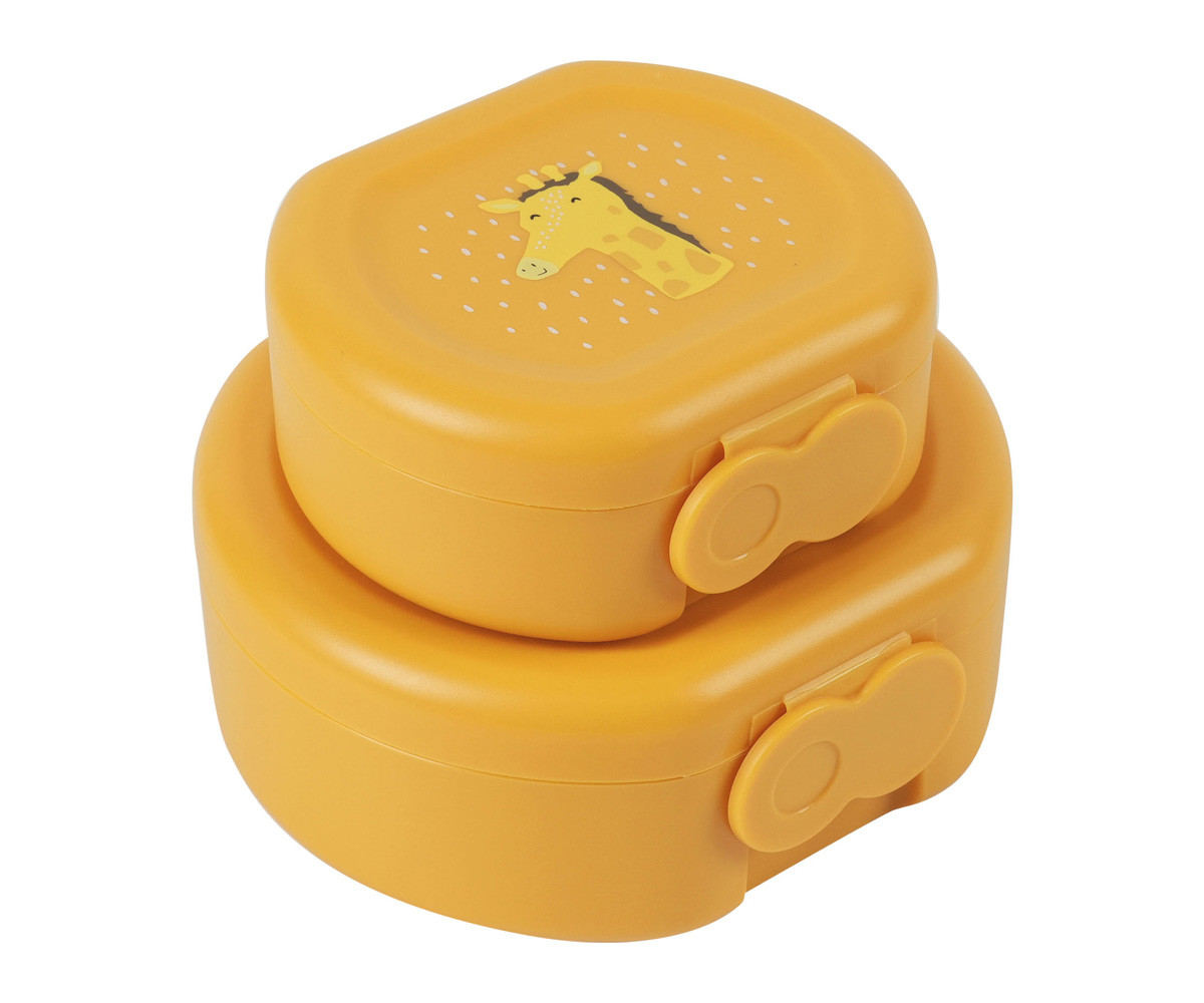 2 Cajas para Snacks con Clip Mr. Giraffe