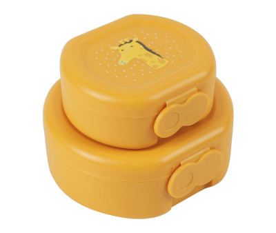 2 Cajas para Snacks con Clip Mr. Giraffe
