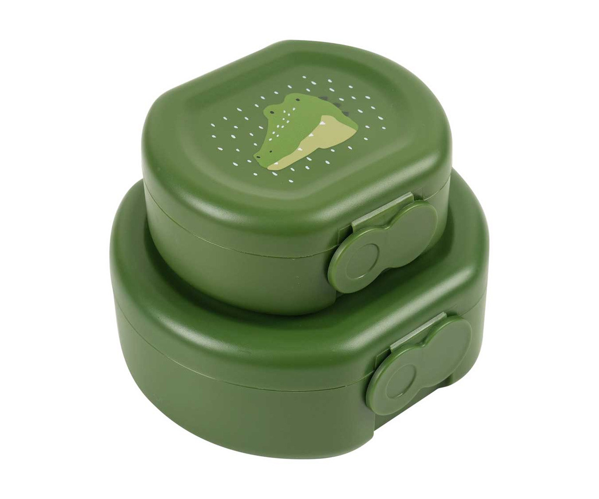 2 Cajas para Snacks con Clip Mr. Alligator